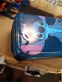 Disney Stitch tvrdý cestovný kufor na kolieskach, veľkosť S, 49x33x22 cm, 30 l, 4 otočné kolieska, námornícka modrá, pre deti 3