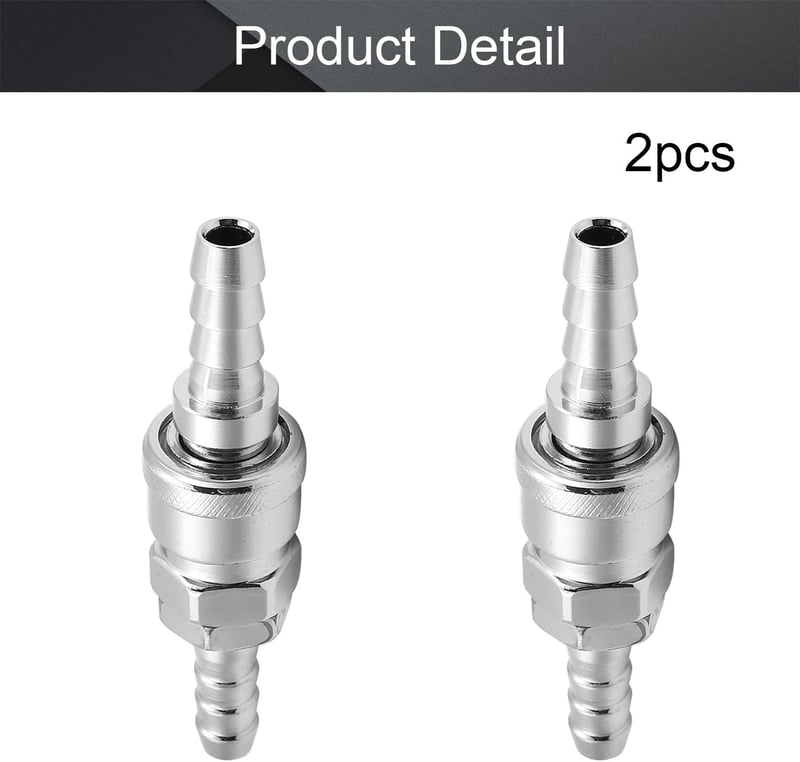 Othmro Gyorscsatlakozó Készlet Légkompresszorhoz - 10 mm Belső Átmérőjű Ezüst Fém SH30+PH30 Pneumatikus Csatlakozó, 2 db