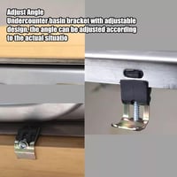 Aweisile Mosogatótálca Rögzítő Kapocs 10 db - Állítható Mosdó Tartókonzol Készlet Konyhába és Fürdőszobába - Fúrás Nélküli Mangánacél Rögzít 4