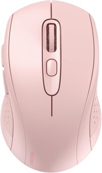 TECKNET Bluetooth Vezeték Nélküli Egér Három Móddal (BT 5.0/3.0 + 2.4GHz), USB Vevővel, Ergonomikus Hordozható Rózsaszín Egér Laptophoz, PC- 1