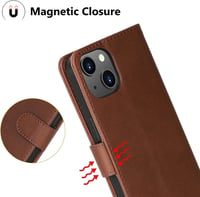 iPhone 13 mini Cresee bőr pénztárcás flip tok - Elegáns védelem 5