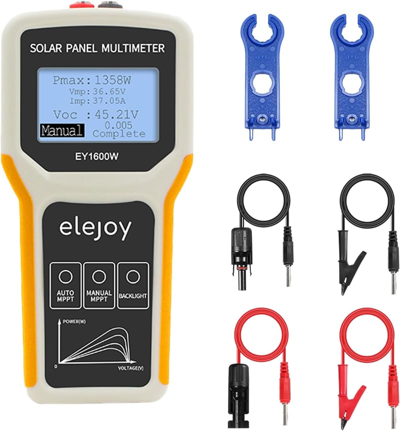 SolaMr 1600W Napelem Teszter MPPT Multiméteres LCD Kijelzővel