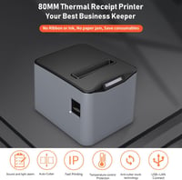 Bisofice Bondrukcer 80 mm Hőpapíros Nyugtanyomtató 220 mm/s, USB + LAN, Pénztárfiók Vezérléssel, ESC/POS, Win/Linux/MAC Kompatibilis 2