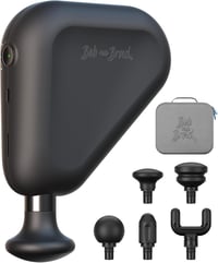 Bob and Brad Air 2 Mini Masszázspisztoly - 12mm Amplitúdó, 4800mAh Akkumulátor, Hordozható, USB-C Töltés, Fekete 1