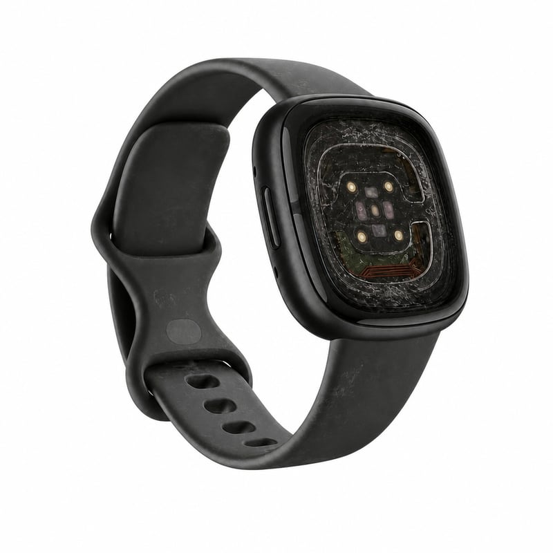 Inteligentné hodinky Fitbit Sense 2 s GPS a EKG, farba Shadow Grey (grafitovo sivá) — — chybné, na náhradné diely: nezobrazuje obraz (stav: pozri 2. obrázok)