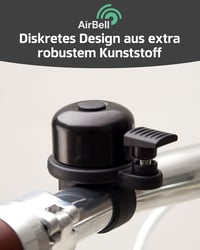 AirBell Kerékpárcsengő Apple AirTag Rejtekhellyel - Lopásgátló Eszköz Biciklihez, E-rollerhez - Fekete, 22,2 mm - Szerszámokkal 3