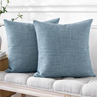 JOTOM 2 db Kék Díszpárnahuzat 50x50 cm - Modern Poliészter Huzat Kanapéra, Nappaliba, Hálószobába - Puha, Cipzáras Dekorációs Párnahuzat Sze 4