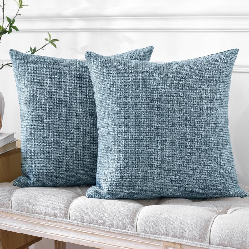 JOTOM 2 db Kék Díszpárnahuzat 50x50 cm - Modern Poliészter Huzat Kanapéra, Nappaliba, Hálószobába - Puha, Cipzáras Dekorációs Párnahuzat Sze