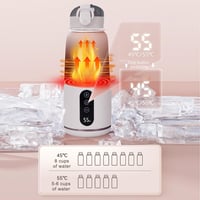Hoapin hordozható cumisüveg-melegítő, 5200 mAh akkumulátor, 37-55°C, 300ml, fehér 4