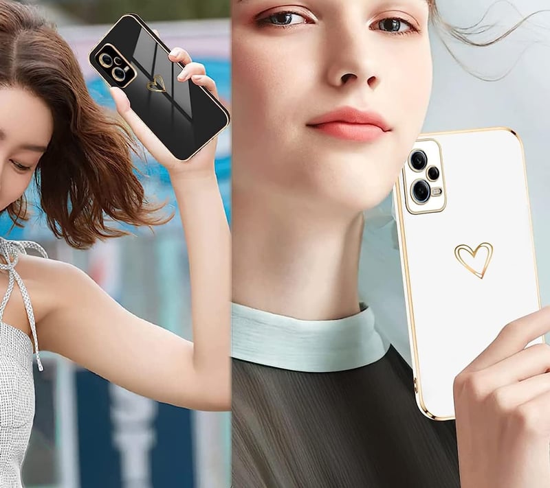 Xiaomi Redmi Note 12 Pro 5G Fehér Szíves Lányos Vékony TPU Tok