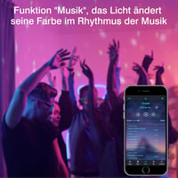 OUSIDE RGB LED Reflektor Szett, 2 db 100W Bluetooth Kültéri Világítás, IP66 Vízálló, 15000 Lumen, Színváltós Hangulatfény Kertbe, Erkélyre 5