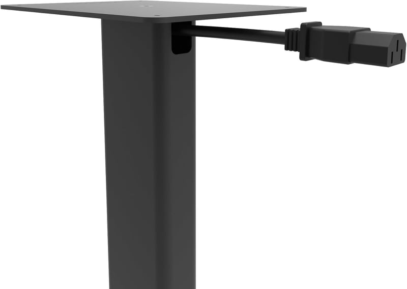Kanto ST28 Univerzális Hangszóró Állvány Könyvespolc Hangszórókhoz - 28 Hüvelykes Fekete Acél Talp, 13,6 kg Teherbírás, Párban