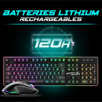SPIRIT OF GAMER Ultimate 600 RGB vezeték nélküli gamer billentyűzet és egér szett - félmechanikus, 120 órás üzemidő, PC/PS4/PS5/Xbox kompati 14