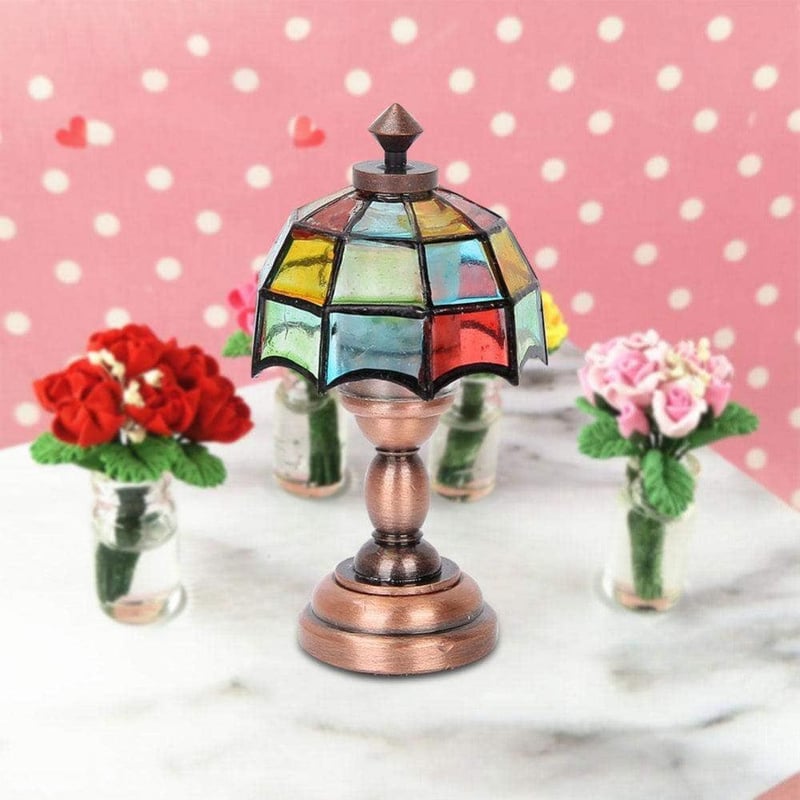 Újracsomagolt Mini LED Lámpa Babaházhoz - Színes Bútor Díszítés 1/12 Méretben