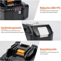BXOXD Makita Kompatibilis 18V 5.5Ah Li-ion Akkumulátor Szett - 2 db Pótakkumulátor + DC18RC Gyorstöltő - BL1850 BL1860 Szerszámgépekhez 4