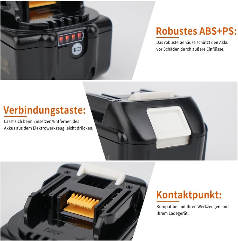 BXOXD Makita Kompatibilis 18V 5.5Ah Li-ion Akkumulátor Szett - 2 db Pótakkumulátor + DC18RC Gyorstöltő - BL1850 BL1860 Szerszámgépekhez
