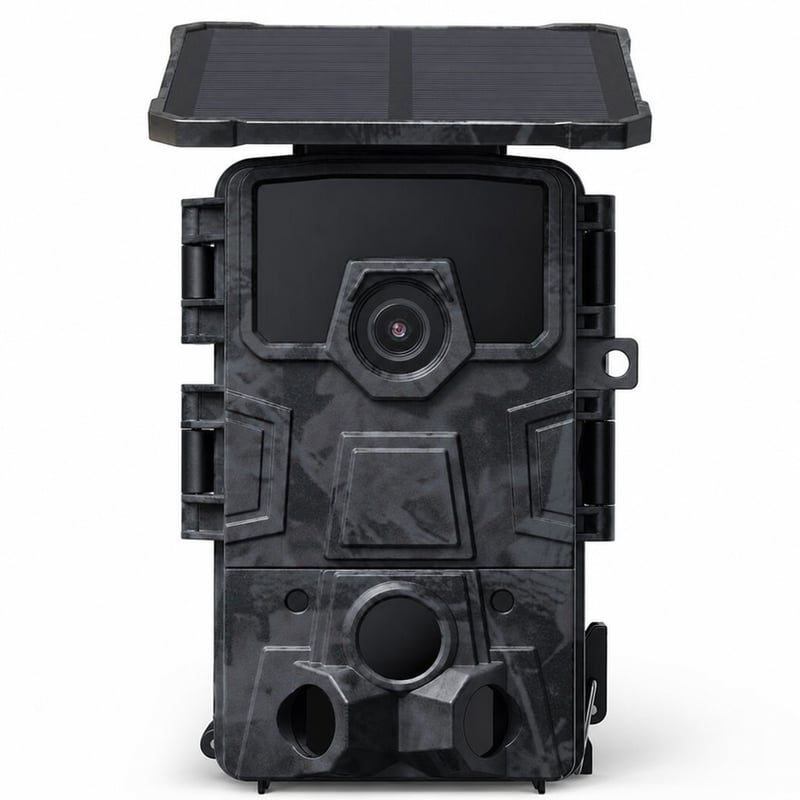 CEYOMUR 4K 30fps Napelemes Vadkamera Wi-Fi 6, 64MP, Mobilos App, 120° Látószög — 64GB-os SD-kártya hiányzik (állapot: lásd a 2. képet)