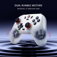 GameSir Nova Lite Vezeték Nélküli Kontroller, Háromféle Csatlakozás, PC/Switch/Steam/iOS/Android Gamepad, Hall Effekt Ravasz, Rezgés, Fehér 8