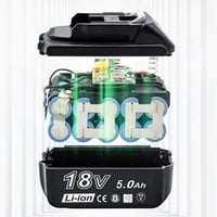 AKKOPOWER 18V 5000mAh Akkumulátor LED Kijelzővel - Makita Kompatibilis 2db 3