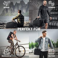 PUMA 60L Multifunkciós Sporttáska Cipőtartóval és Hátizsákkal - Fekete 6