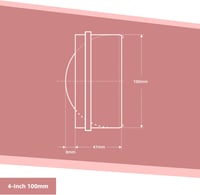 WeCooper DN 100 mm Visszaáramlás-gátló Szelep - Horganyzott Acél Elszívó Szellőzőnyíláshoz, Gumi Tömítéssel és Alumínium Csappantyúkkal 4