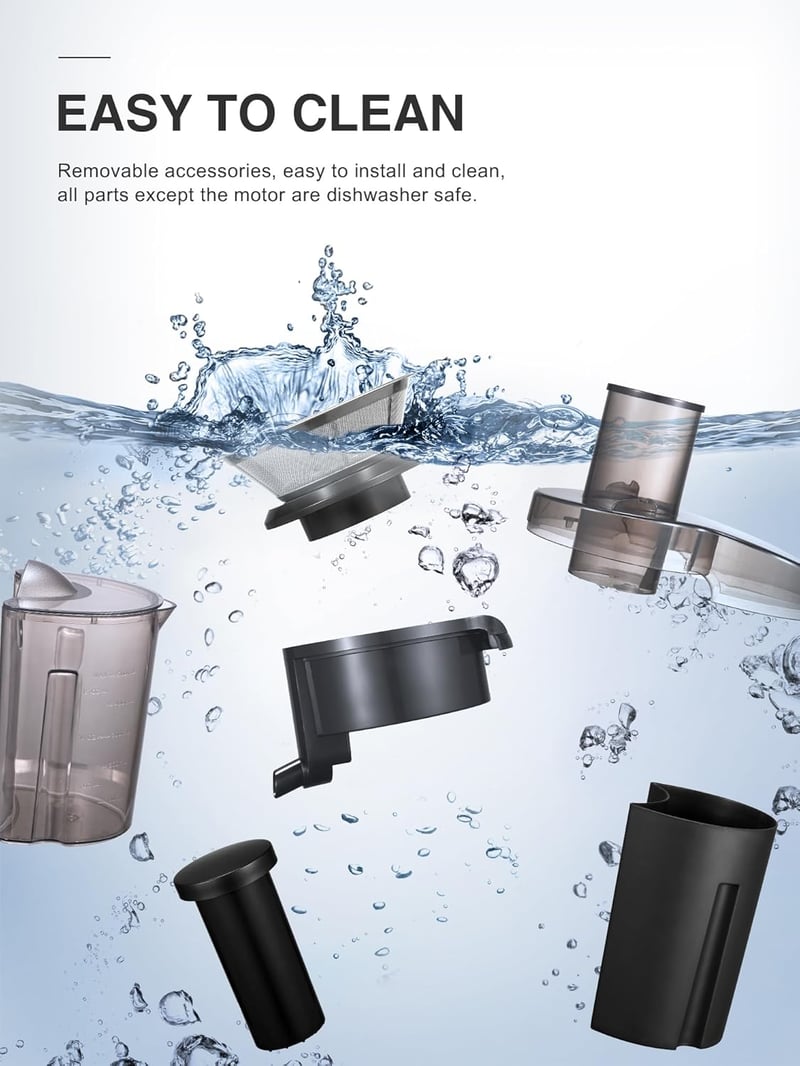 Reemix 800W-os rozsdamentes acél gyümölcs- és zöldségprés, 2 sebességgel