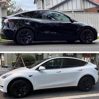 KAVANIC Tesla Model Y Keréktárcsa Borítás 19 Colos Matt Fekete Logós Szimmetrikus Dizájn (4 db) Blade Stílusú Gemini Kerékagy Védő 2020-2023 7
