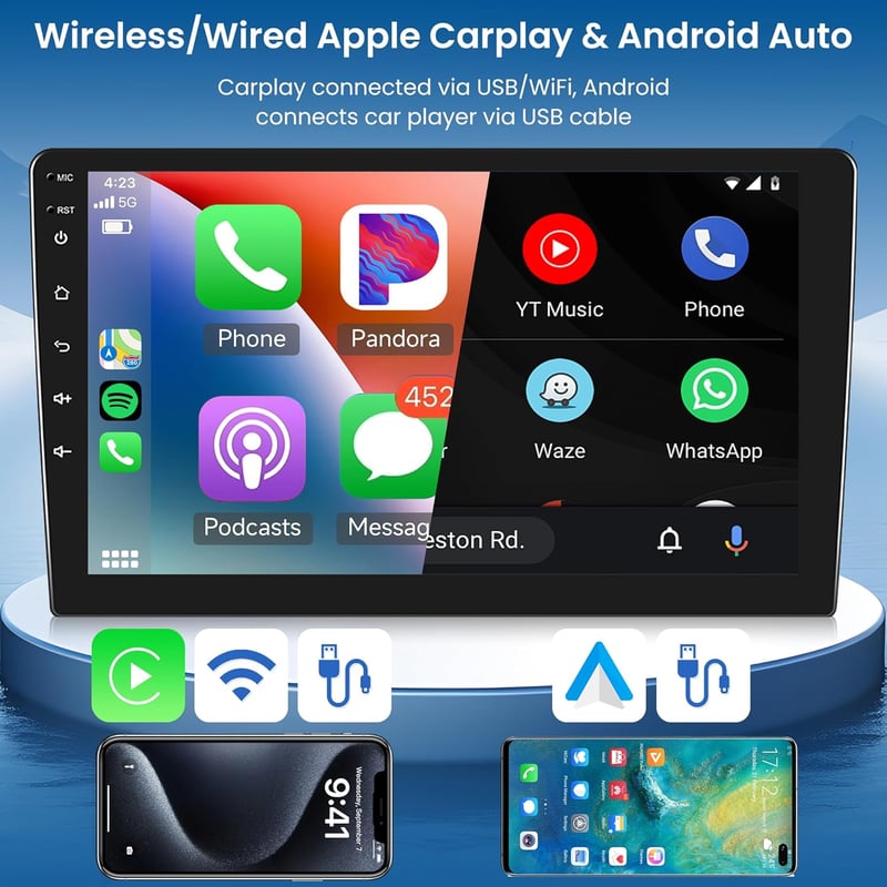 Rimoody 2DIN Android Autórádió VW Golf 7 2013-2018 Apple CarPlay GPS WiFi 10.1"