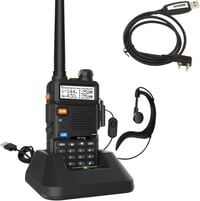 Baofeng BF5RUV Kétsávos Walkie-Talkie VHF/UHF Amatőr Rádió USB Töltővel és Programozókábellel 1