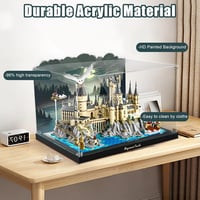 cooldac Akril Vitrin Harry Potter Hogwarts Kastély 76419 LEGO Szetthez - Átlátszó Porvédő Kijelző Doboz, 40x30x30 cm 3