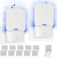 Bubbacare Elektromos Rovarcsapda - 2 db UV Fénycsapda Ragadós Lappal, Szúnyog, Muslica és Molyirtó, Otthoni Használatra, Fehér 1