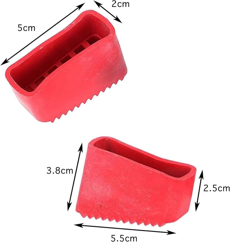 NIYATA Univerzális Létra Csúszásgátló Talp Szett - 4 db Piros Gumi Védőtalp Létrákhoz, Otthoni Munkákhoz, 5,5 x 3,8 x 2,5 cm