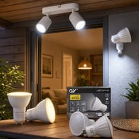 Smart bezpečnostný balík: 1x senzorová LED + 2x smart CCT LED + 1x dvojitý spot GU10 1
