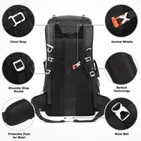 Rucsac de drumeție impermeabil HOMIEE 50L cu husă de ploaie, rucsac ușor pentru activități outdoor, camping, călătorii și ciclism, pentru bărbați și femei 7