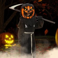 Tökfej jelmez gyerekeknek - Halloween töklámpás kosztüm maszk (L méret) 6