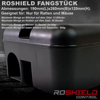 Roshield Pro Box 4 Egér- és Patkánycsapda Szett - Kültéri és Beltéri Rágcsálóirtó Dobozok, Fekete, 4 db 7