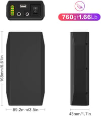 TalentCell 12.8V 6000mAh LiFePO4 Power Bank LED szalaghoz és kamerához 4