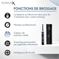 Oral-B Genius X Luxe elektromos fogkefe, 20000 fordulat, éjfekete 7