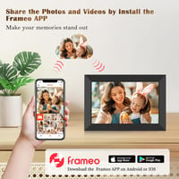 WONNIE Digitális WiFi Képkeret 10.1" HD IPS Érintőképernyővel - 32GB Memória, Frameo App, Fotó és Videó Megosztás, Automatikus Elforgatás 2