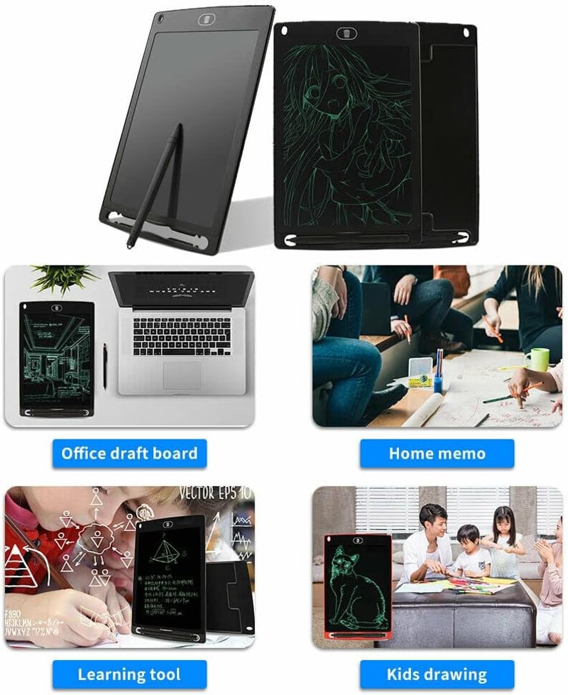 J&J 10 colos LCD rajztábla, kék - Digitális jegyzetfüzet iskolába, irodába