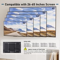 BONTEC Dönthető TV Fali Tartó 26-65 Hüvelykes LCD/LED/OLED/Plazma Televíziókhoz, 55 kg Teherbírással, VESA 400x400 mm, Vízmértékkel 5