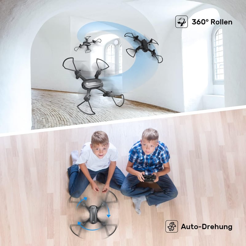 Holy Stone HS340 Mini Drón 720P HD Kamerával, Élő Közvetítéssel, 2 Akkumulátorral, Hosszú Repülési Idővel, Kézi Irányítással, Kezdőknek