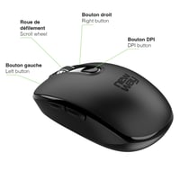 NEWWAY – RF02 vezeték nélküli billentyűzet és egér alátéttel – francia vezeték nélküli billentyűzet (AZERTY) 105 billentyű 13 multimédiás parancsikon – 2,4 GHz-es 5