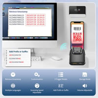 Netum 3in1 Bluetooth vonalkódolvasó - Vezeték nélküli QR és 2D szkenner iOS/Android/Windows eszközökhöz 6