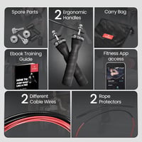 Profi Speed Rope ugrálókötél állítható acélkábellel és edzés e-könyvvel 2