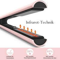 PARWIN PRO BEAUTY Infravörös Ionos Hajvasaló és Hajgöndörítő 2-in-1, 14 Hőfokozat 100-230°C, Kerámia Bevonat, Antisztatikus Hatás, Lila 2