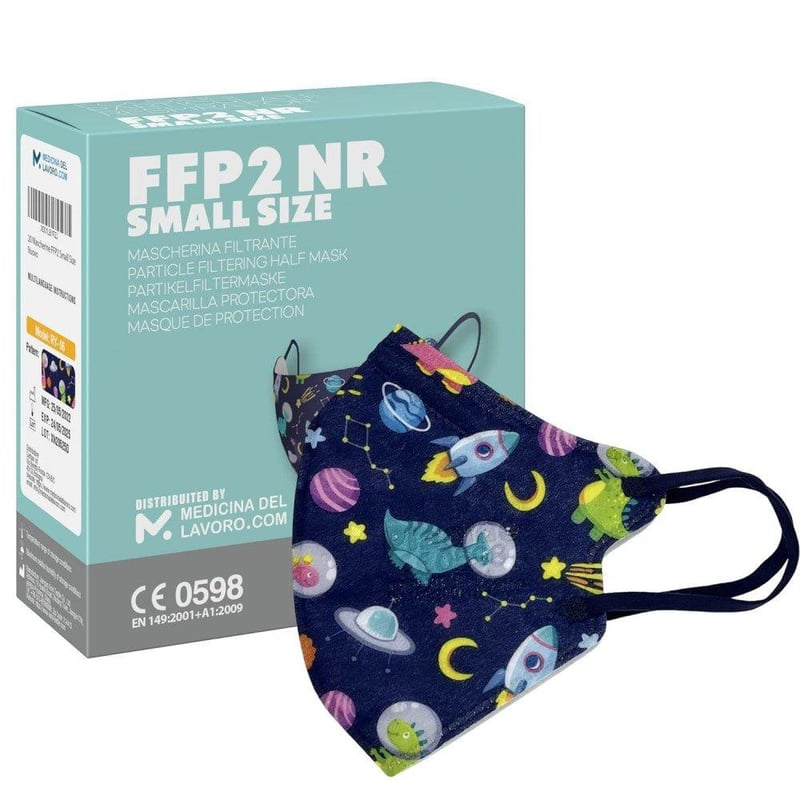 FFP2 Színes Kisméretű Orvosi Maszk 20db - CE Minősített, 4 Rétegű
