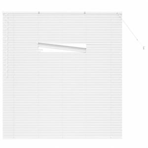 Obloane din aluminiu vidaXL, alb, 155x175 cm - defecte — defecte, funcționează parțial: șină ruptă și elemente de fixare lipsă (stare: vezi imaginea nr. 2)