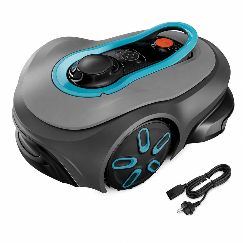 Robotska kosilica Gardena Smart SILENO Free Set 750 m² – neispravna, djelomično radi: oštećena stanica za punjenje, slomljena kamera (stanje: vidi 2. sliku)