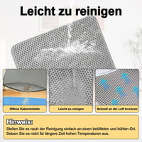 Mucek Macska Alom Alátét Szőnyeg 90x60 cm - Dupla Rétegű Vízálló Méhsejt Mintás Macskaalom Felfogó Szürke 6